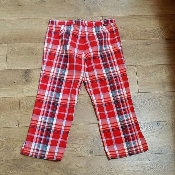 Tommy Jeans capri plaid low rise front pockets pants 7 - Picture 9 of 9